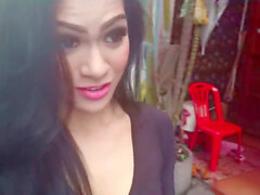 Thai ladyboy, cumshot thai