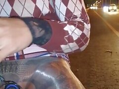 usty roadside cumshots part 5 Tied up cock and played on the curb until cum (06:00)