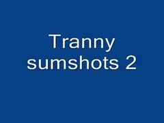 Tranny cumshot compilation