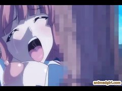 Shemale anime coeds with big boobs threesome fucking