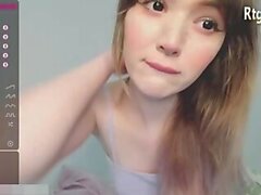 pretty teen trans cutie from Latvia strokes her girly cock on webcam